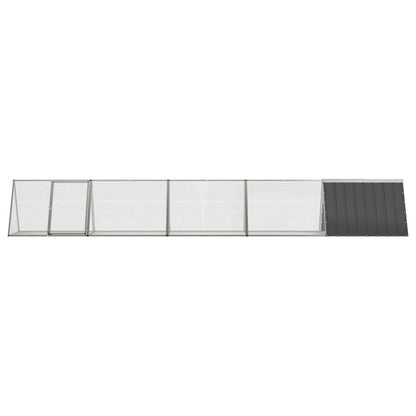 Kaninchenkäfig Anthrazit 504,5x80,5x71 cm Verzinkter Stahl