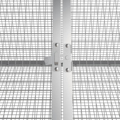 Kaninchenkäfig Grau 403,5x80,5x71 cm Verzinkter Stahl