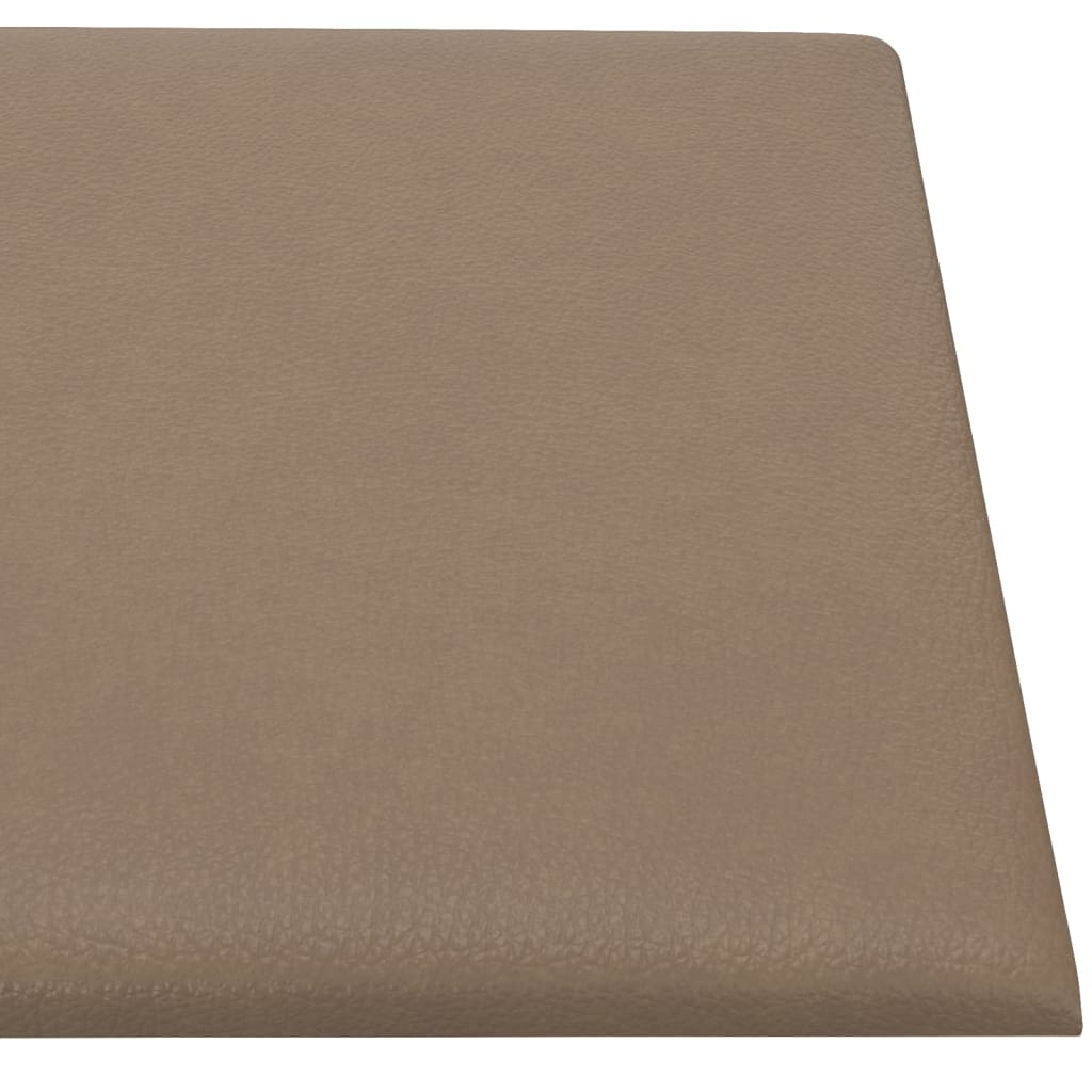 Wandpaneele 12 Stk. Cappuccino-Braun 90x15cm Kunstleder 1,62 m²