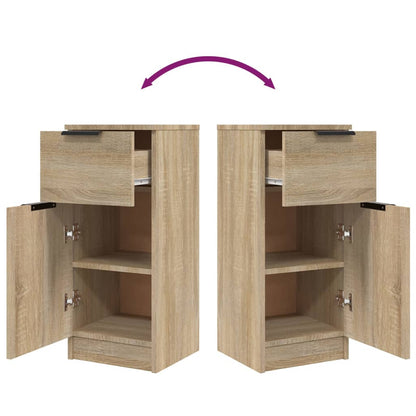 Sideboards 2 Stk. Sonoma-Eiche 30x30x70 cm Holzwerkstoff