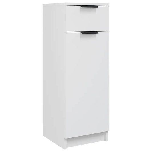 Badschrank Weiß 32x33,5x90 cm Holzwerkstoff