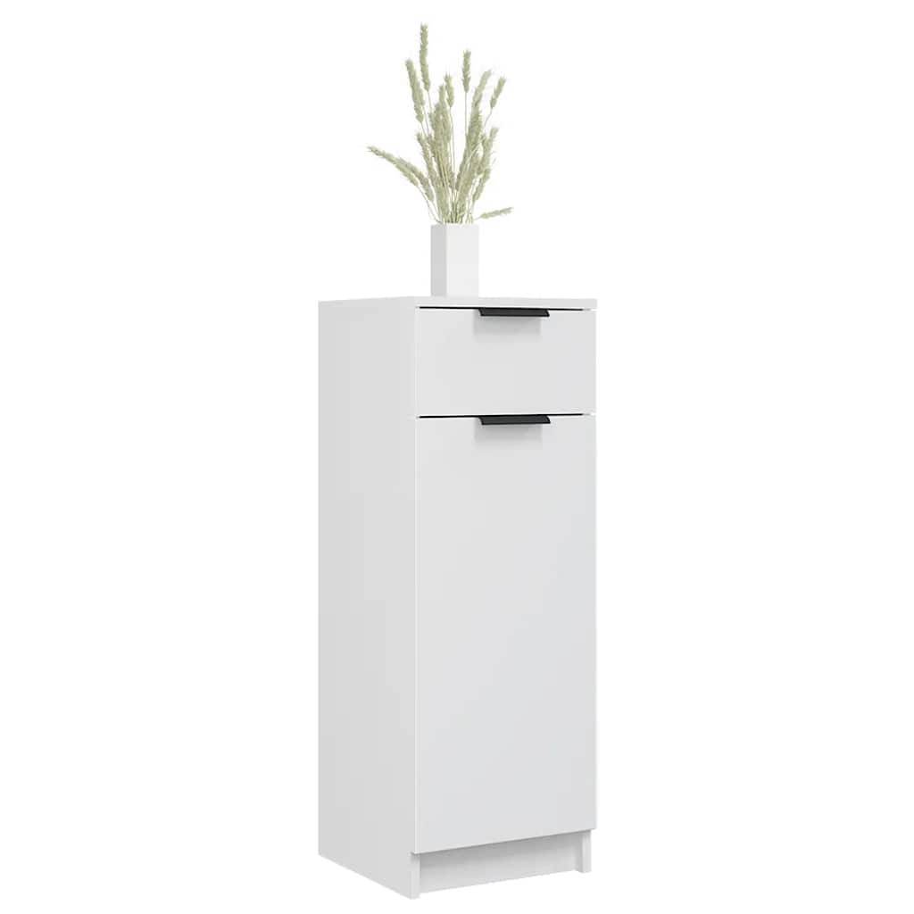 Badschrank Weiß 32x33,5x90 cm Holzwerkstoff
