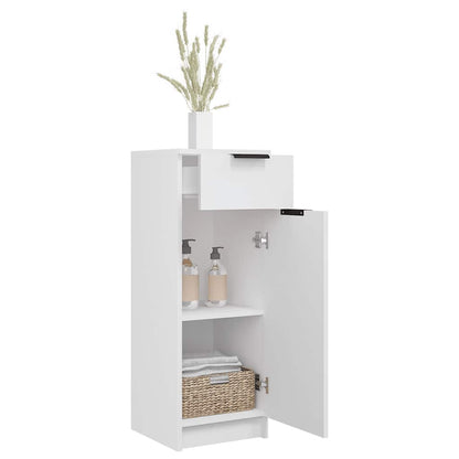 Badschrank Weiß 32x33,5x90 cm Holzwerkstoff