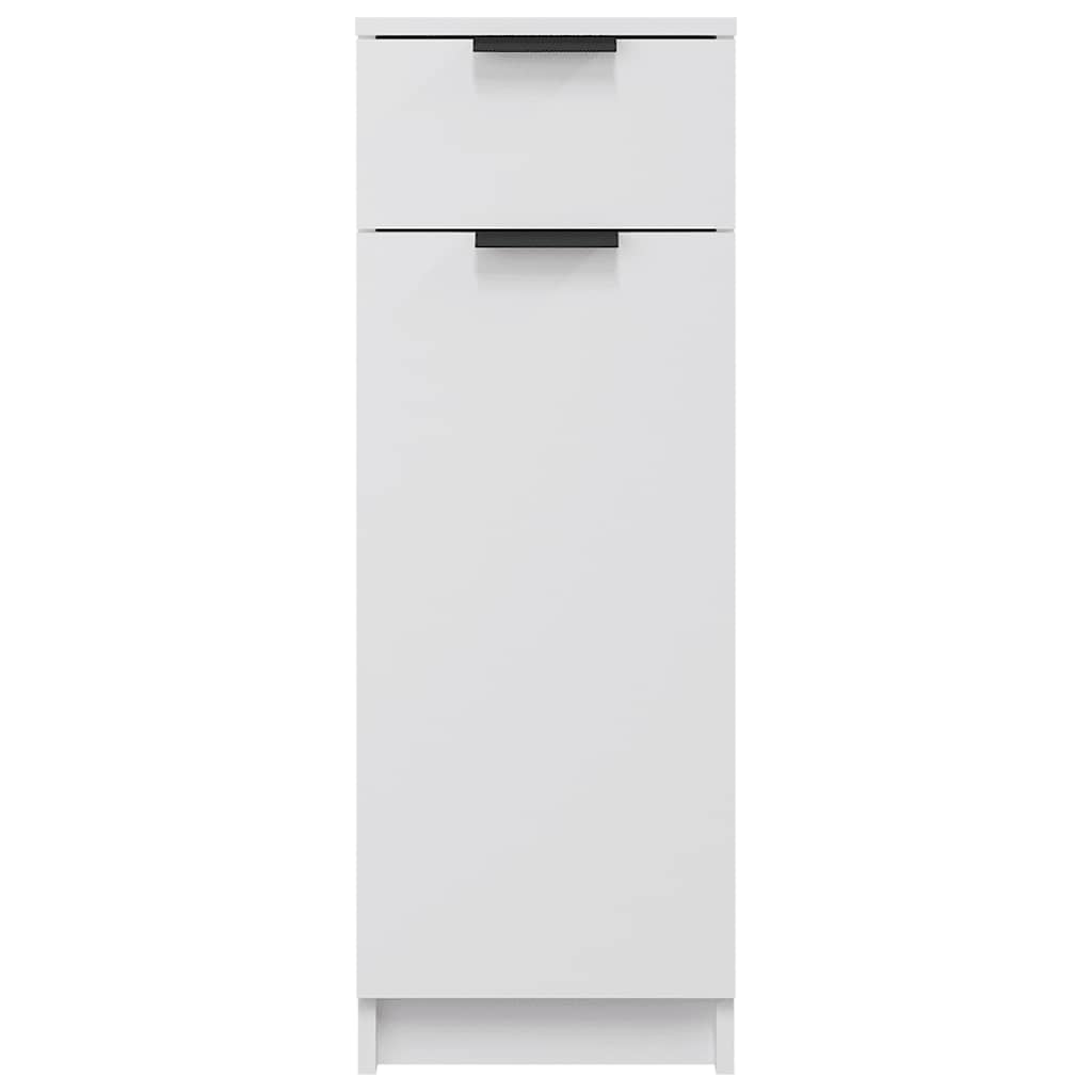 Badschrank Weiß 32x33,5x90 cm Holzwerkstoff