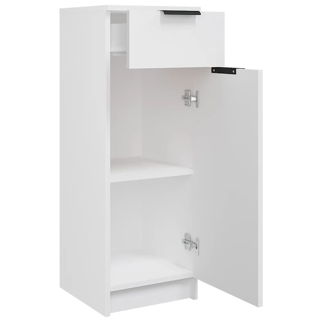 Badschrank Weiß 32x33,5x90 cm Holzwerkstoff