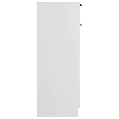 Badschrank Weiß 32x33,5x90 cm Holzwerkstoff
