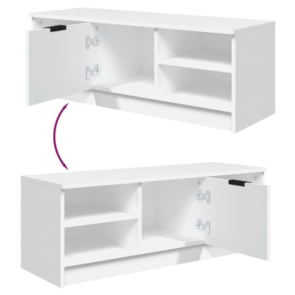 TV-Schrank Weiß 102x35,5x36,5 cm Holzwerkstoff