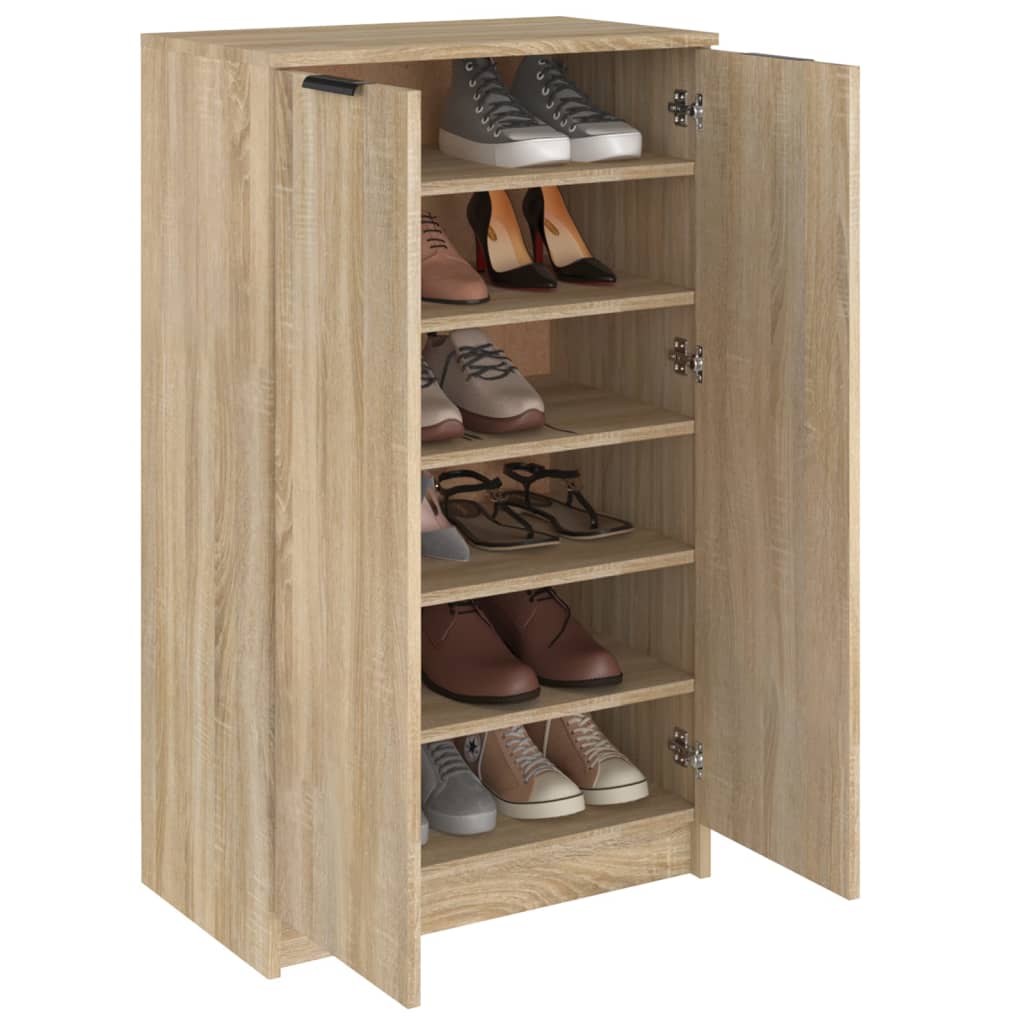 Schuhschrank Sonoma-Eiche 59x35x100 cm Holzwerkstoff