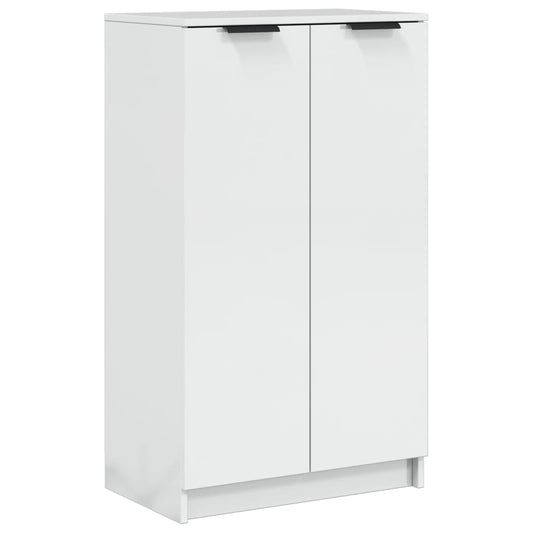 Schuhschrank Hochglanz-Weiß 59x35x100,5 cm Holzwerkstoff