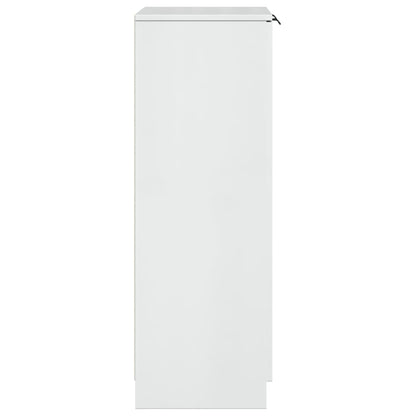 Schuhschrank Hochglanz-Weiß 59x35x100,5 cm Holzwerkstoff