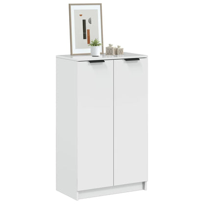 Schuhschrank Hochglanz-Weiß 59x35x100,5 cm Holzwerkstoff