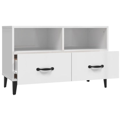 TV-Schrank Hochglanz-Weiß 80x36x50 cm Holzwerkstoff