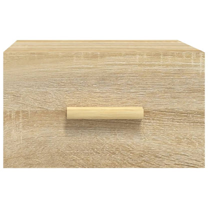 Wand-Nachttische 2 Stk. Sonoma-Eiche 35x35x20 cm