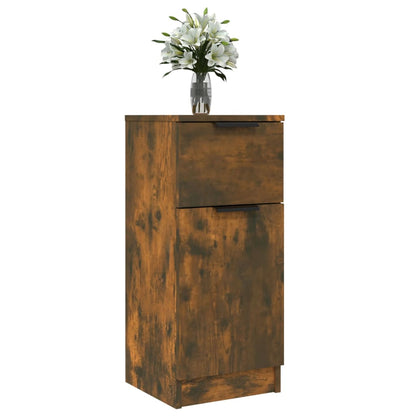 Sideboards 2 Stk. Räuchereiche 30x30x70 cm Holzwerkstoff
