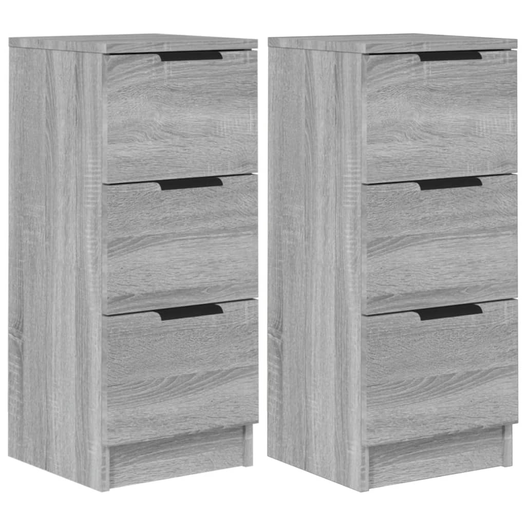 Sideboards 2 Stk. Grau Sonoma 30x30x70 cm Holzwerkstoff