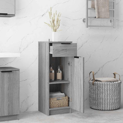 Badschrank Grau Sonoma 32x34x90 cm Holzwerkstoff