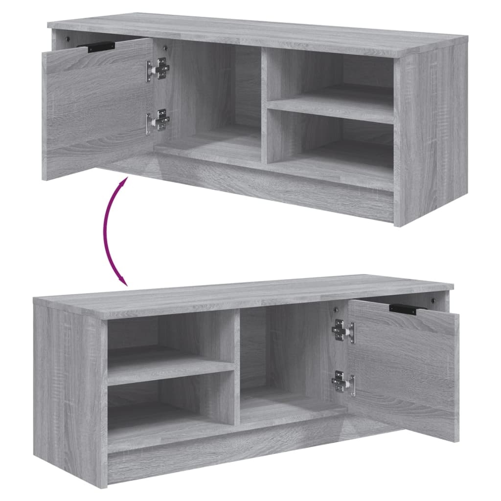 TV-Schrank Grau Sonoma 102x35,5x36,5 cm Holzwerkstoff