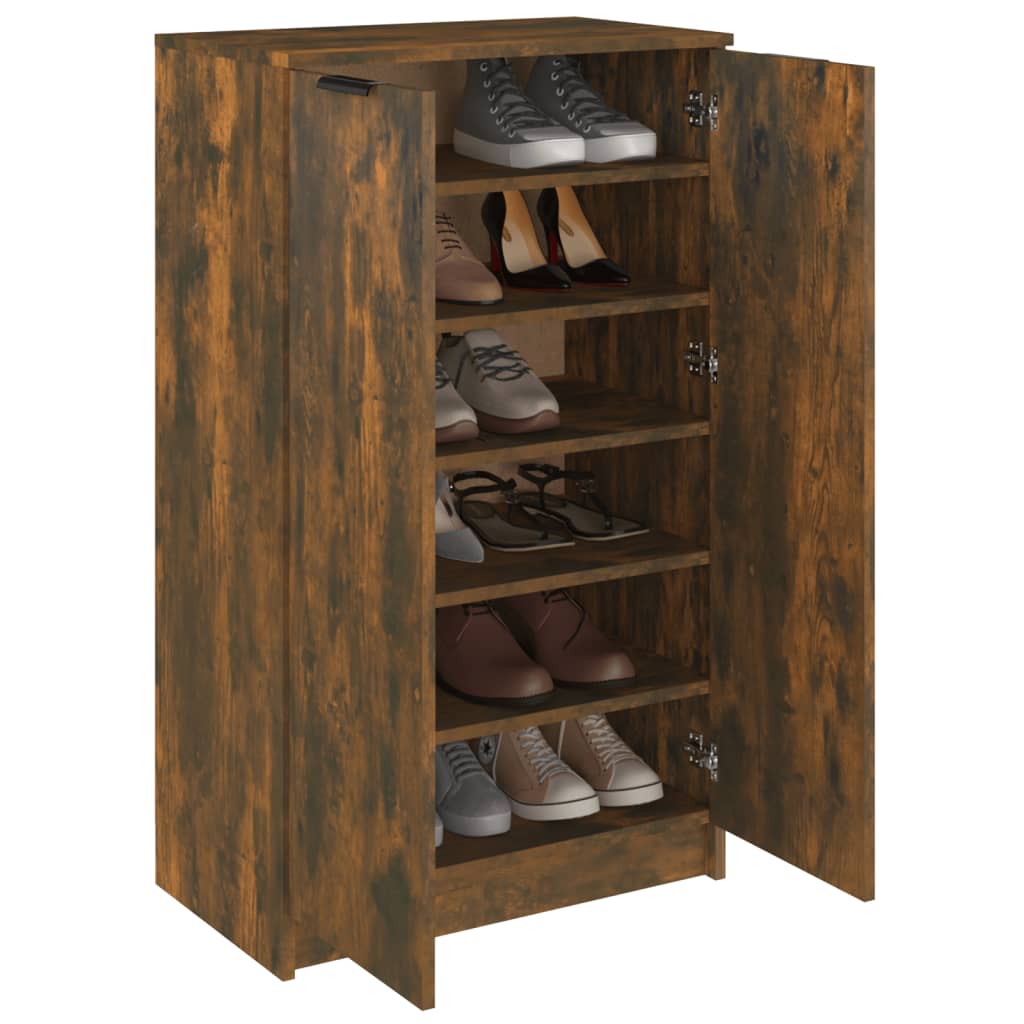 Schuhschrank Räuchereiche 59x35x100 cm Holzwerkstoff