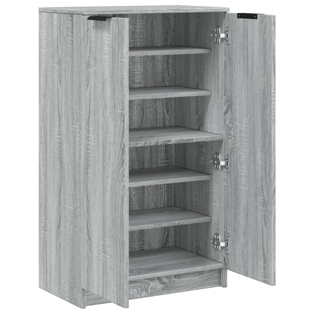 Schuhschrank Grau Sonoma 59x35x100 cm Holzwerkstoff