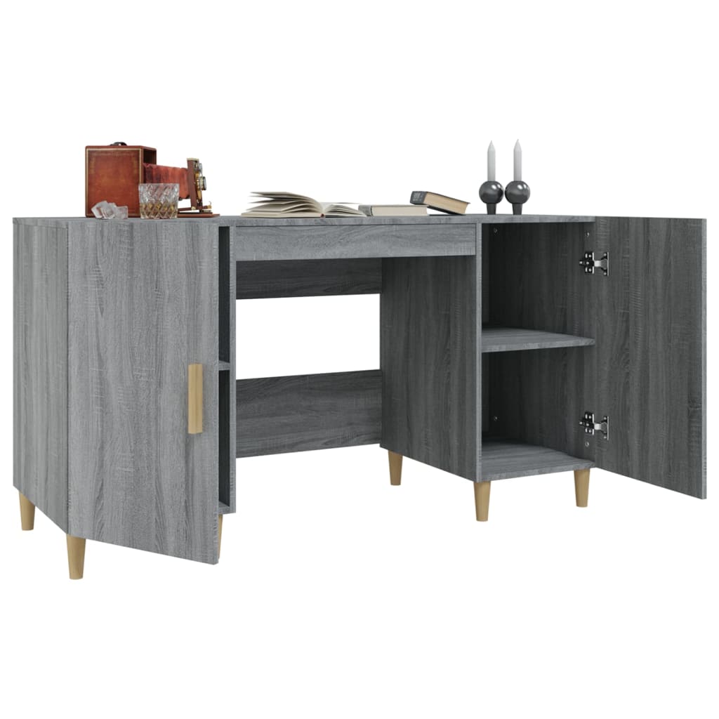 Schreibtisch Grau Sonoma 140x50x75 cm Holzwerkstoff