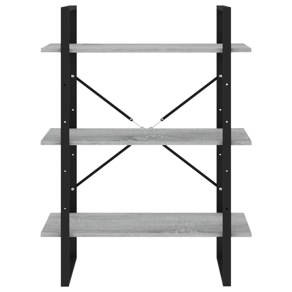 Bücherregal Grau Sonoma 80x30x105 cm Holzwerkstoff