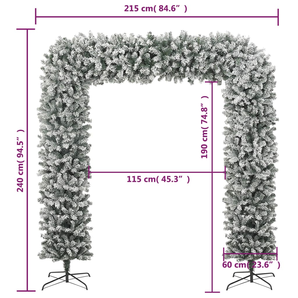 Weihnachtsgirlande Beschneit 240 cm