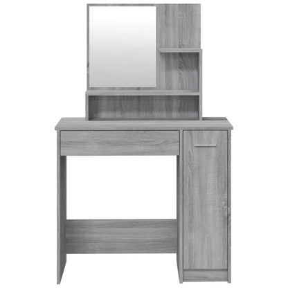 Schminktisch-Set Grau Sonoma 86,5x35x136 cm