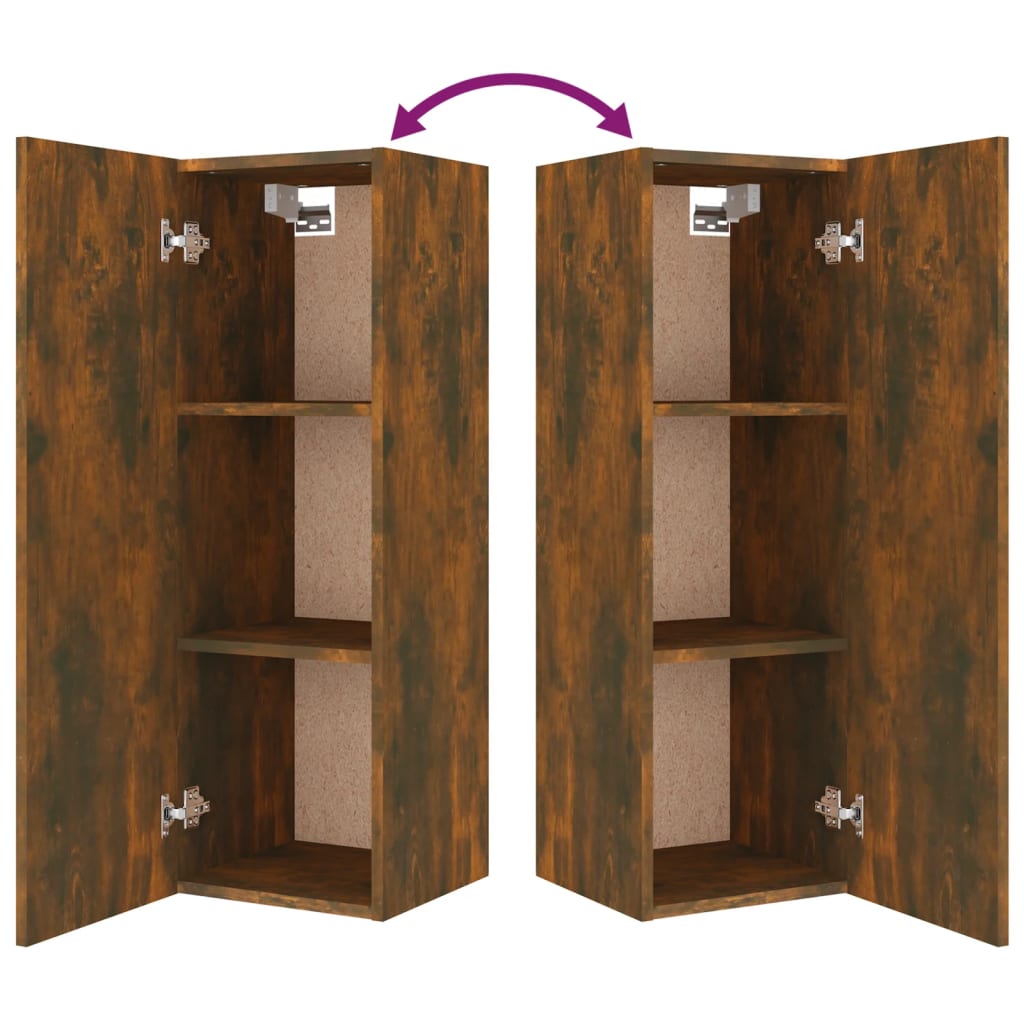 4-tlg. TV-Schrank-Set Räuchereiche Holzwerkstoff