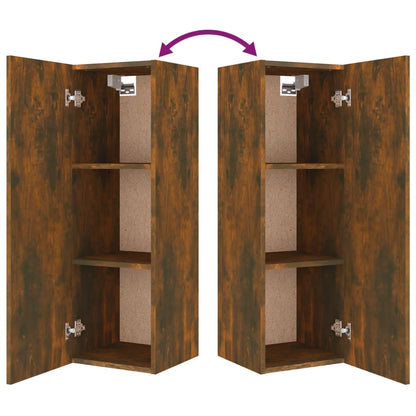 4-tlg. TV-Schrank-Set Räuchereiche Holzwerkstoff