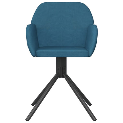 Esszimmerstühle 2 Stk. Drehbar Blau Samt