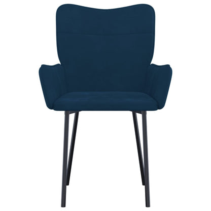 Esszimmerstühle 2 Stk. Blau Samt