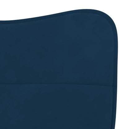 Esszimmerstühle 2 Stk. Blau Samt