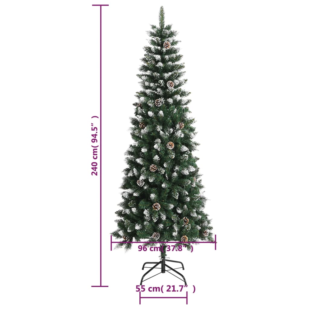 Künstlicher Weihnachtsbaum mit Ständer Grün 240 cm PVC