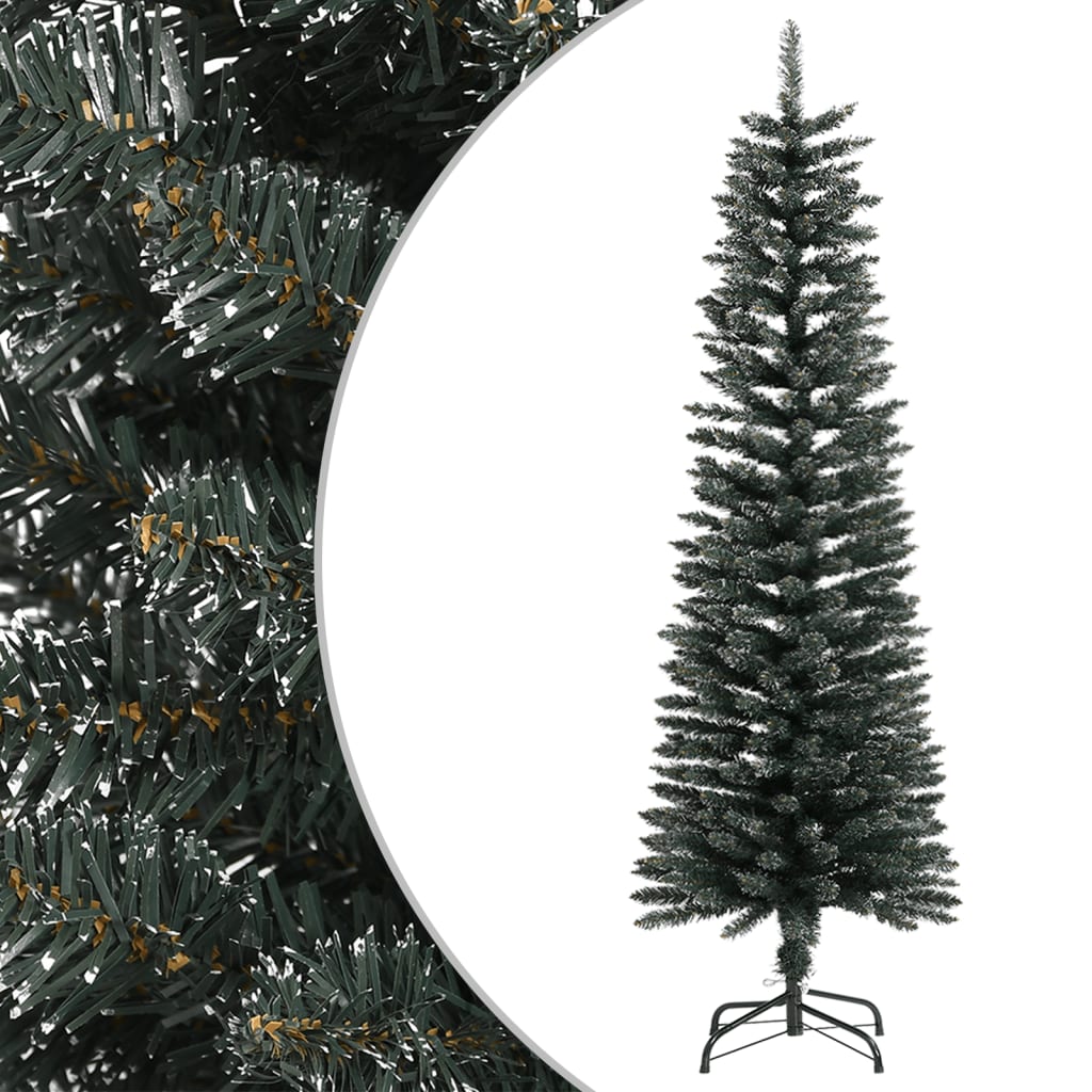 Künstlicher Weihnachtsbaum mit Ständer Schlank Grün 150 cm PVC