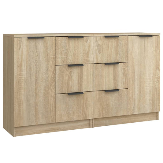 Sideboards 2 Stk. Sonoma-Eiche 60x30x70 cm Holzwerkstoff