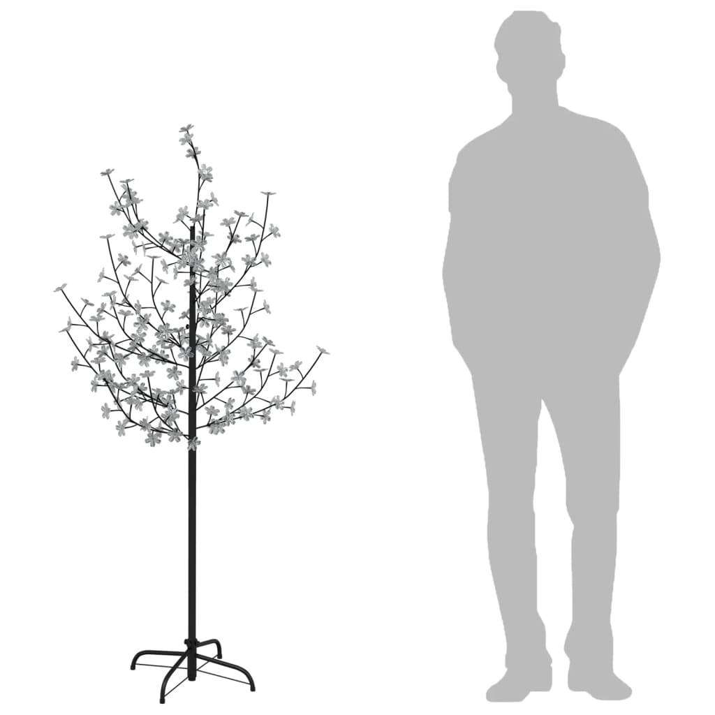 LED-Baum mit Kirschblüten Warmweiß 120 LEDs 150 cm