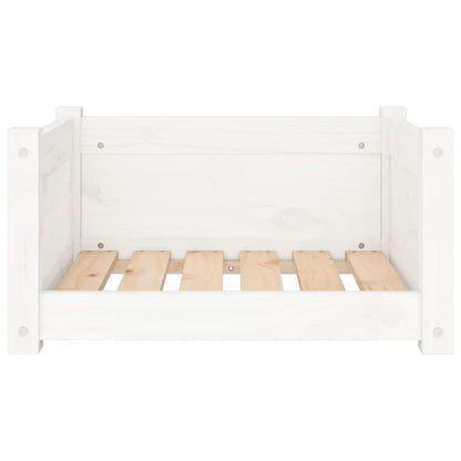 Hundebett Weiß 55,5 x 45,5 x 28 cm Massivholz Kiefer