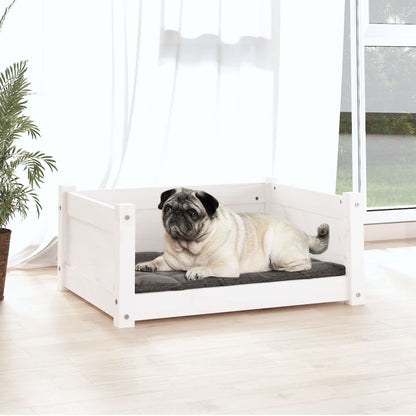 Hundebett Weiß 65,5 x 50,5 x 28 cm Massivholz Kiefer