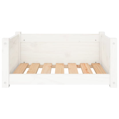 Hundebett Weiß 65,5 x 50,5 x 28 cm Massivholz Kiefer