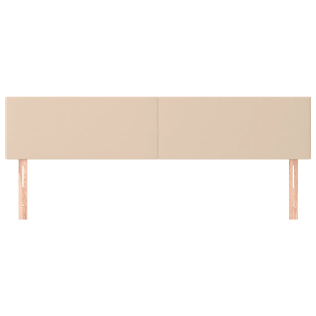 Kopfteile 2 Stk. Cappuccino-Braun 90x5x78/88 cm Kunstleder