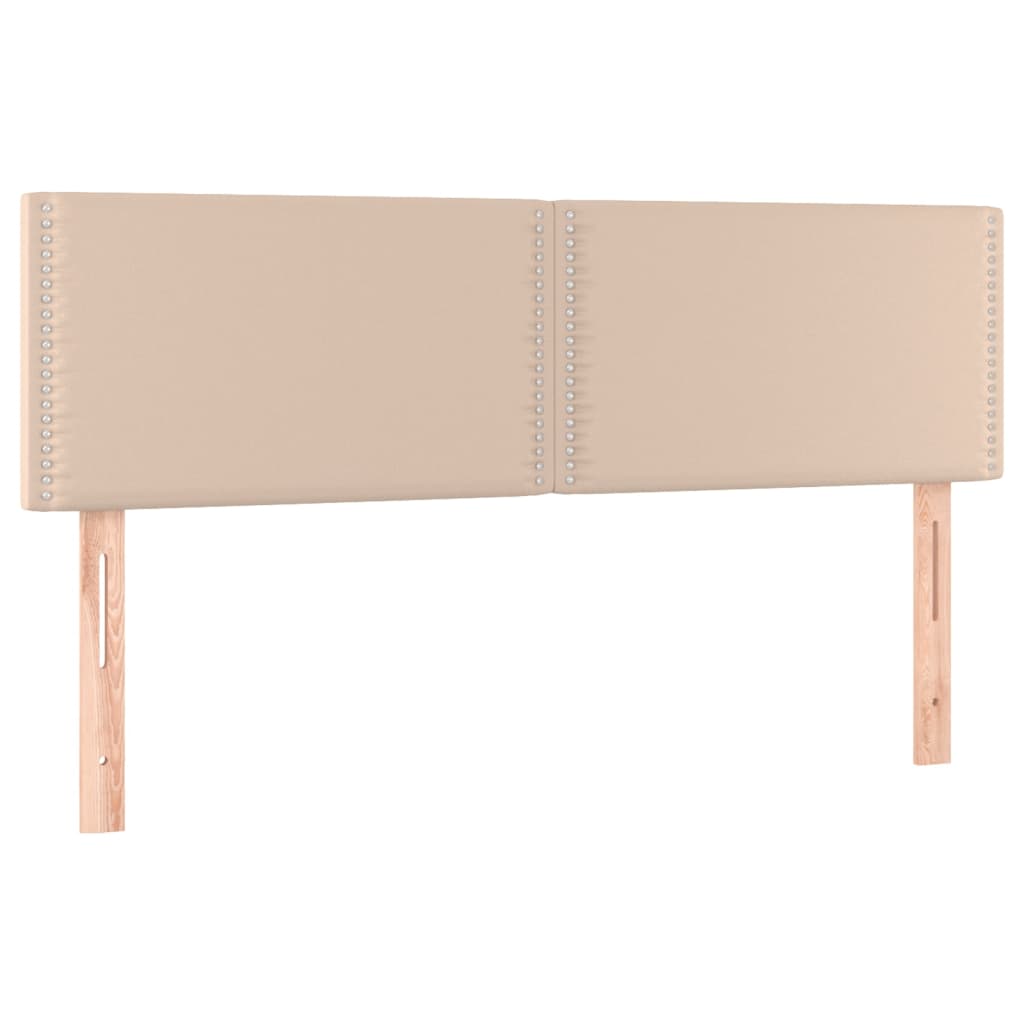 Kopfteile 2 Stk. Cappuccino-Braun 72x5x78/88 cm Kunstleder