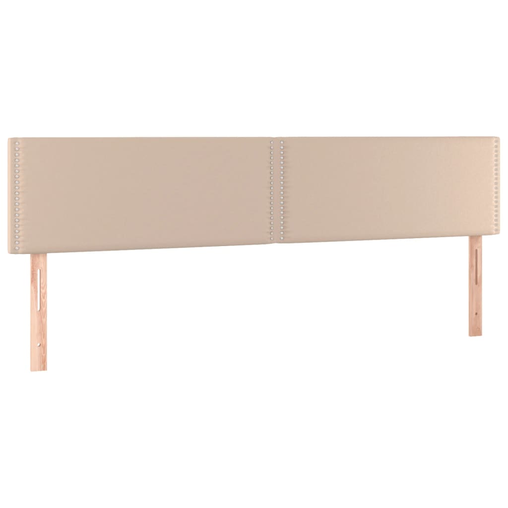 Kopfteile 2 Stk. Cappuccino-Braun 90x5x78/88 cm Kunstleder