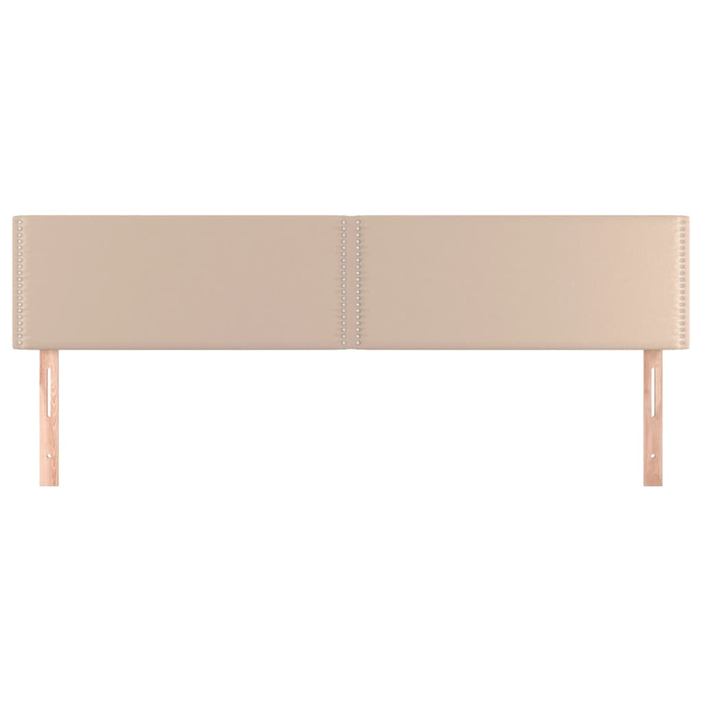 Kopfteile 2 Stk. Cappuccino-Braun 90x5x78/88 cm Kunstleder