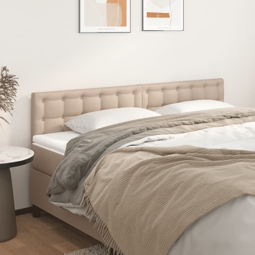 Kopfteile 2 Stk. Cappuccino-Braun 90x5x78/88 cm Kunstleder