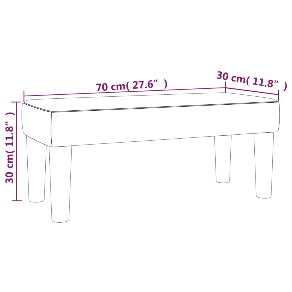 Sitzbank Cappuccino-Braun 70x30x30 cm Kunstleder