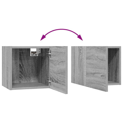 10-tlg. TV-Schrank-Set Grau Sonoma Holzwerkstoff