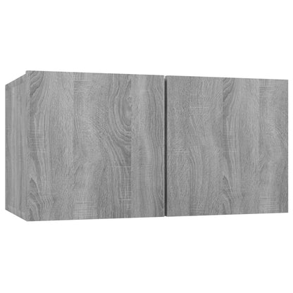 8-tlg. TV-Schrank-Set Grau Sonoma 60x30x30 cm Holzwerkstoff