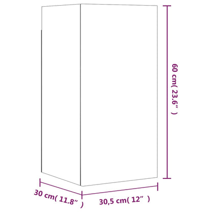 7-tlg. TV-Schrank-Set Grau Sonoma Holzwerkstoff