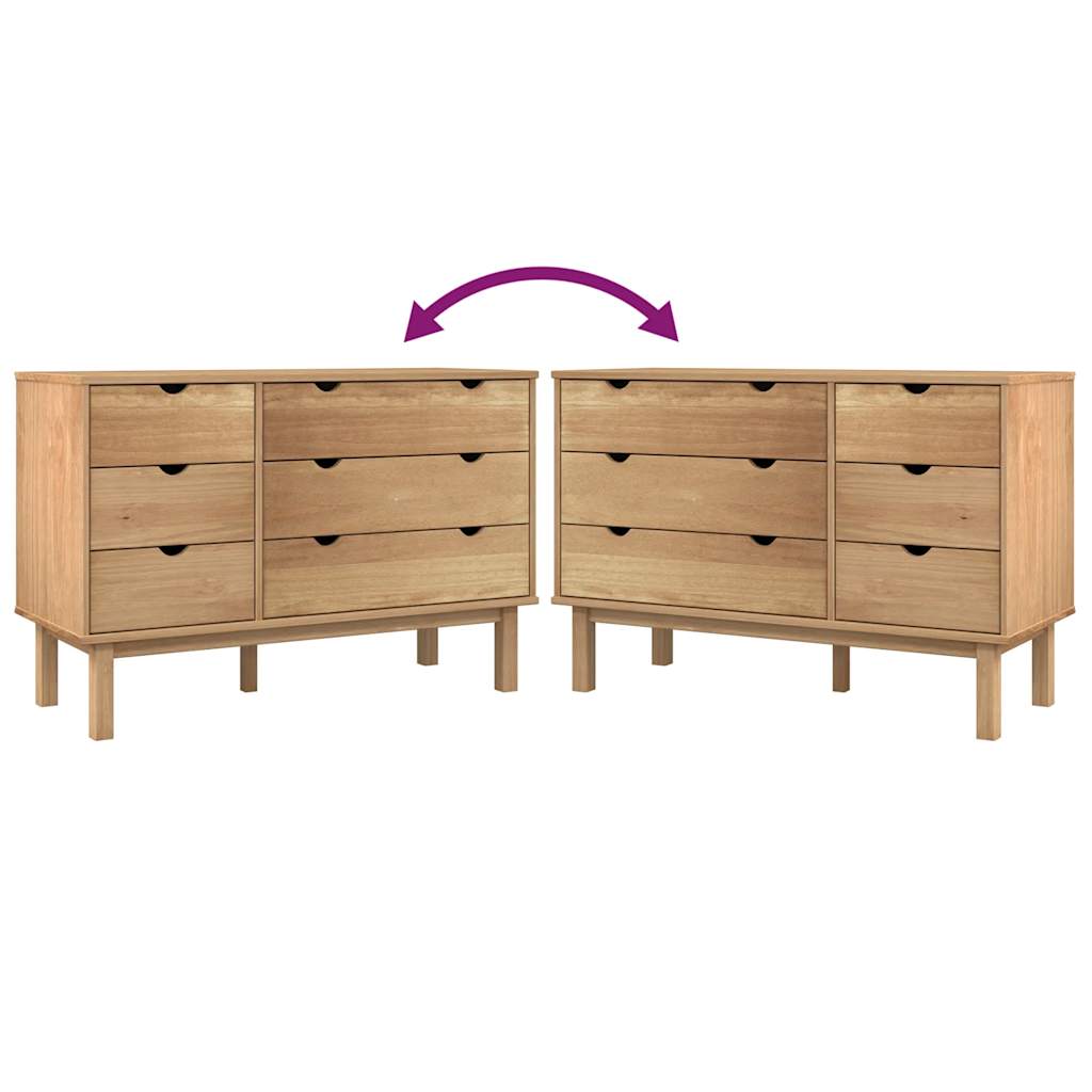 Schubladenschrank OTTA 111x43x73,5 cm Massivholz Kiefer