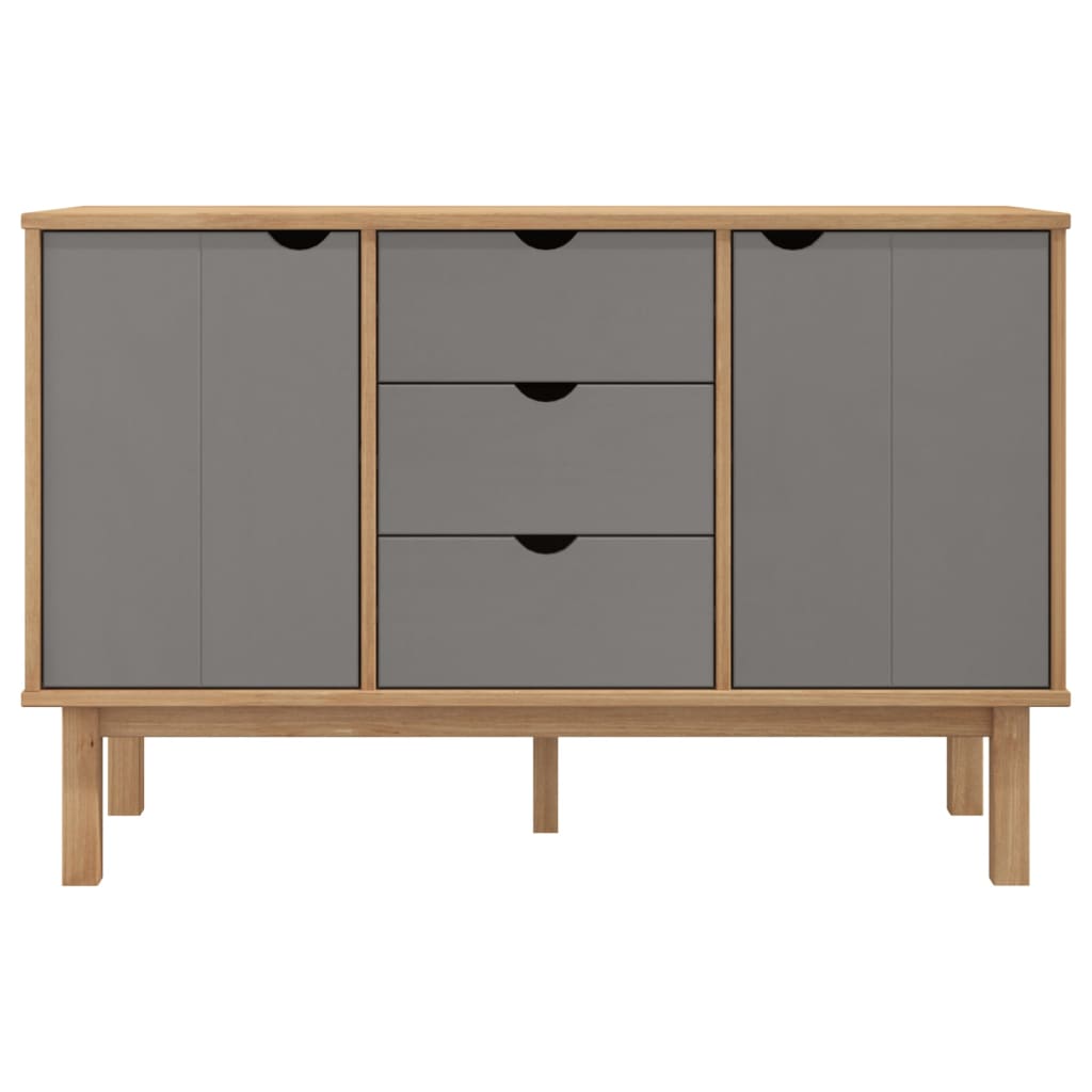 Sideboard OTTA Braun&Grau 113,5x43x73 cm Massivholz Kiefer